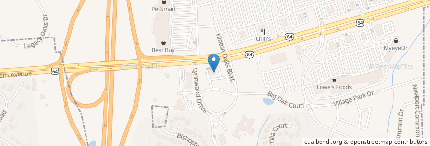 Mapa de ubicacion de First Citizens Bank en Stati Uniti D'America, Carolina Del Nord, Wake County, Knightdale.