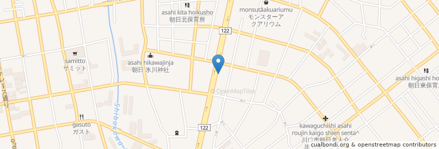 Mapa de ubicacion de 吉野家 en 日本, 埼玉县, 川口市.