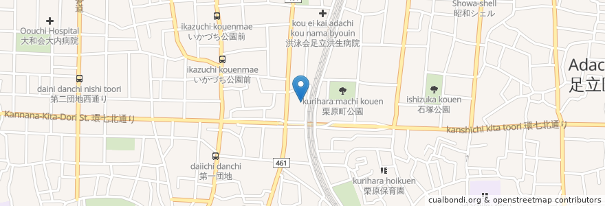 Mapa de ubicacion de 無量山徳寿院 en اليابان, 東京都, 足立区.