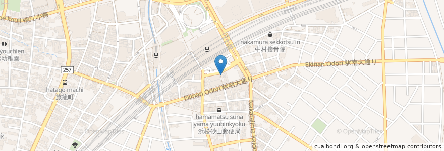 Mapa de ubicacion de 八百徳 en 일본, 시즈오카현, 浜松市, 中区.