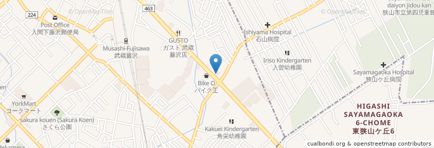 Mapa de ubicacion de ENEOS en Japão, 埼玉県, 入間市.