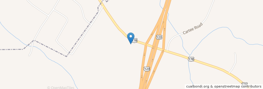 Mapa de ubicacion de Spinx en United States, South Carolina, Pickens County.