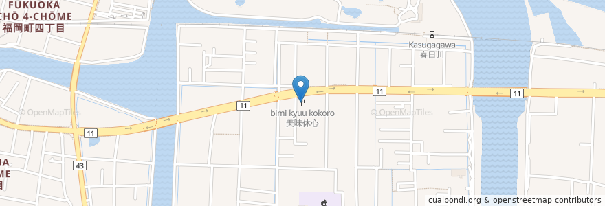 Mapa de ubicacion de 美味休心 en Japan, Kagawa Prefecture, Takamatsu.