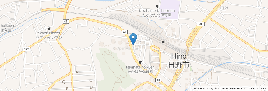 Mapa de ubicacion de 四八天丼 en Japon, Tokyo, 日野市.