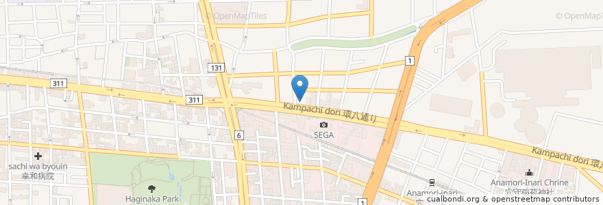 Mapa de ubicacion de ほっともっと en Japão, Tóquio, 大田区.