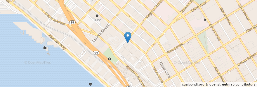 Mapa de ubicacion de Le Pichet en Amerika Birleşik Devletleri, Vaşington, King County, Seattle.