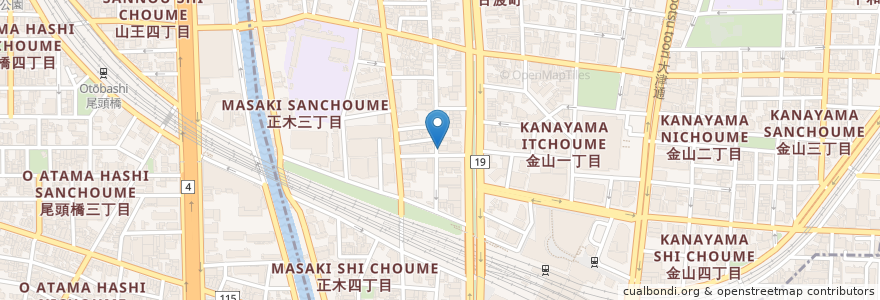 Mapa de ubicacion de I.C.カナヤマ en ژاپن, 愛知県, 名古屋市, 中区.