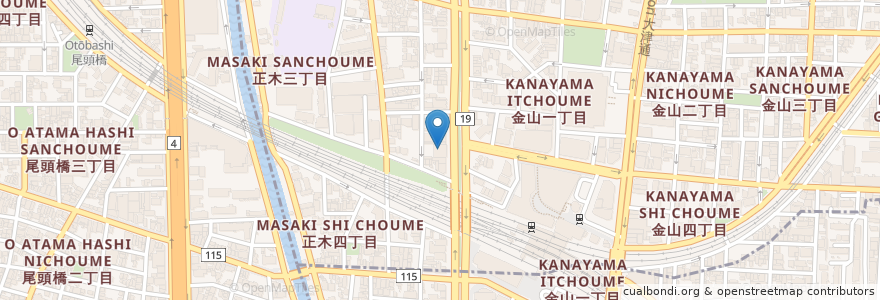 Mapa de ubicacion de 東海労働金庫 en 日本, 愛知県, 名古屋市.