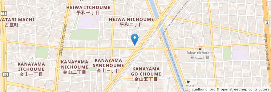 Mapa de ubicacion de 長浜ラーメン まき en 日本, 愛知県, 名古屋市, 中区.