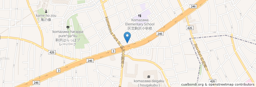 Mapa de ubicacion de みずほ銀行 en ژاپن, 東京都, 世田谷区.