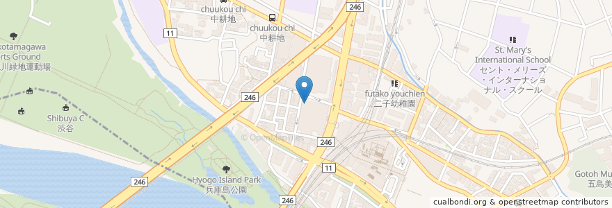 Mapa de ubicacion de みずほ銀行 en Japão, Tóquio, 世田谷区.