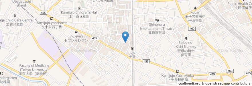 Mapa de ubicacion de みずほ銀行 en Japan, Tokio, 北区.