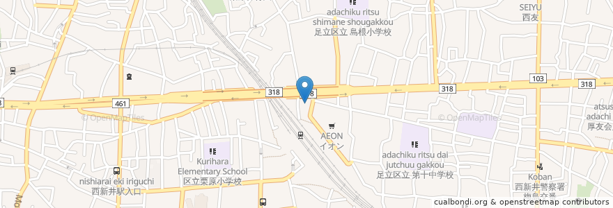 Mapa de ubicacion de みずほ銀行 en اليابان, 東京都, 足立区.
