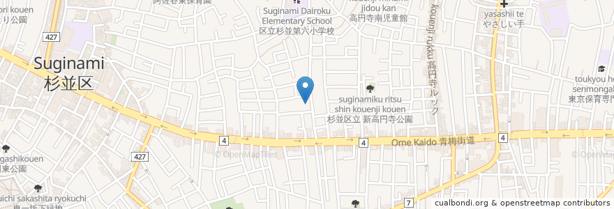 Mapa de ubicacion de 猿田彦神社 en ژاپن, 東京都, 杉並区.