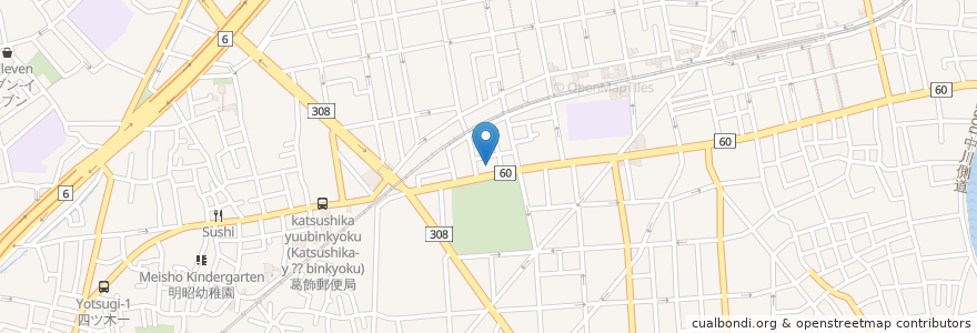 Mapa de ubicacion de みずほ銀行 en Jepun, 東京都, 葛飾区.