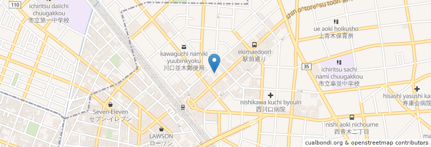Mapa de ubicacion de みずほ銀行 en Japon, Préfecture De Saitama, 川口市.