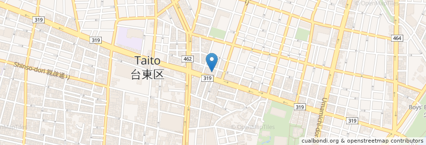 Mapa de ubicacion de みずほ銀行 en 日本, 東京都, 台東区.