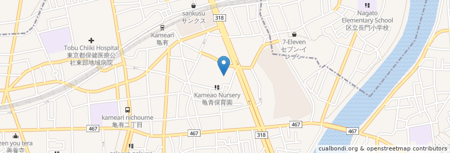 Mapa de ubicacion de 恵明寺 en Japonya, 東京都.