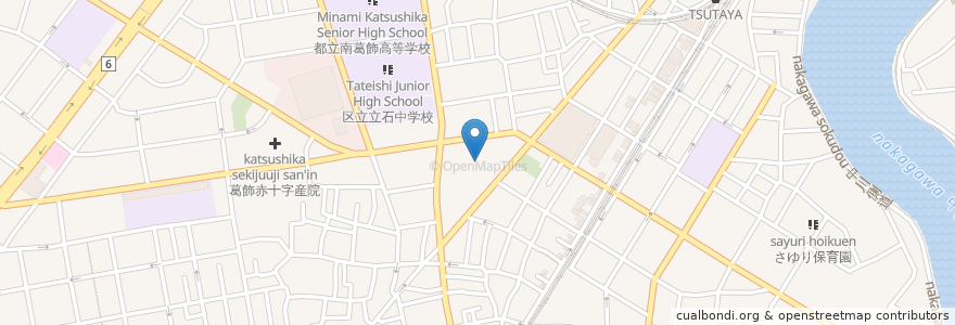 Mapa de ubicacion de 貞巖寺 en اليابان, 東京都, 葛飾区.