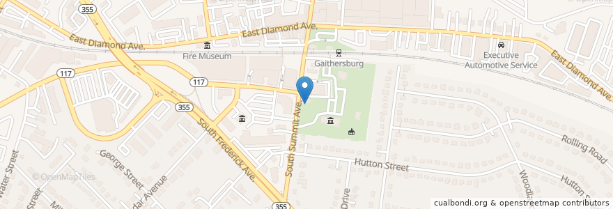 Mapa de ubicacion de Concert Pavilion en États-Unis D'Amérique, Maryland, Montgomery County, Gaithersburg.