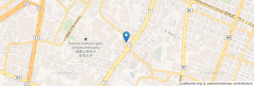 Mapa de ubicacion de みずほ銀行 en Japan, 東京都, 港区.