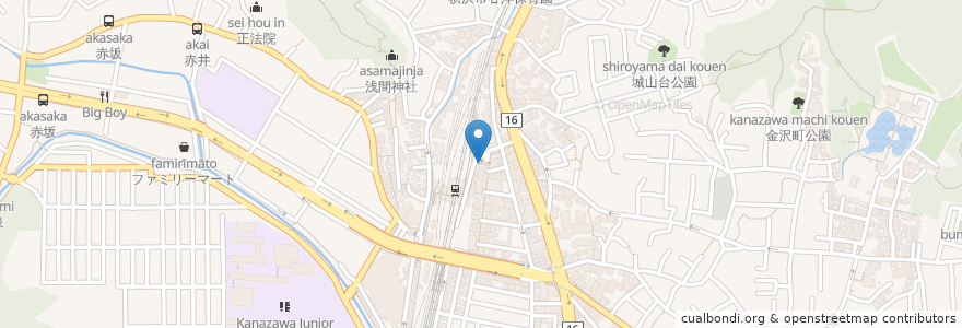 Mapa de ubicacion de 金沢文庫タクシータクシー乗り場 en Japonya, 神奈川県, 横浜市, 金沢区.