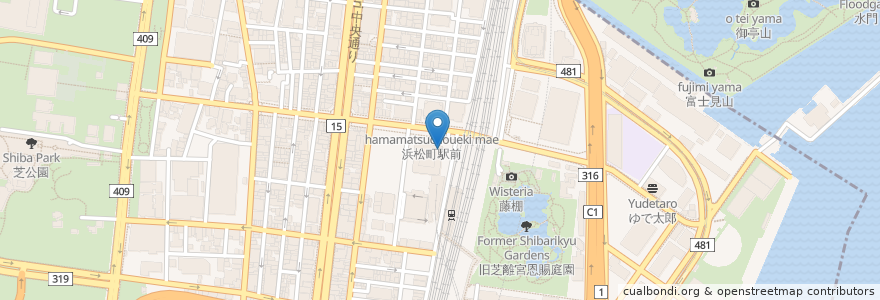 Mapa de ubicacion de みずほ銀行 en Jepun, 東京都, 港区.
