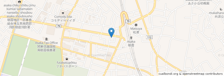 Mapa de ubicacion de みずほ銀行 (Mizuho Bank) en Japón, Prefectura De Saitama, 朝霞市.