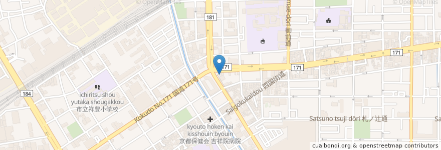Mapa de ubicacion de 天下一品 en 일본, 교토부, 京都市, 南区.