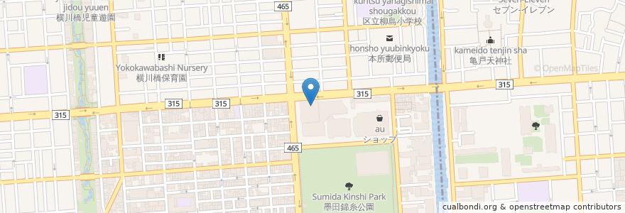 Mapa de ubicacion de タリーズコーヒー en Jepun, 東京都, 墨田区.