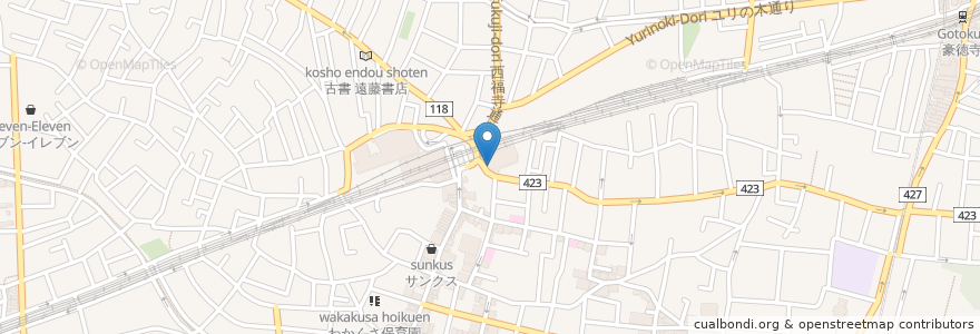 Mapa de ubicacion de サンマルクカフェ en Japon, Tokyo, 世田谷区.