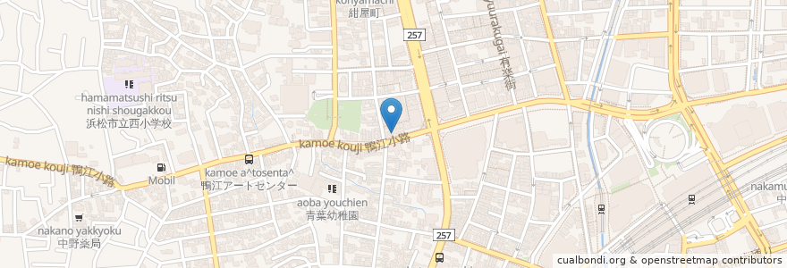 Mapa de ubicacion de カルワン (KARWAN) en 일본, 시즈오카현, 浜松市, 中区.