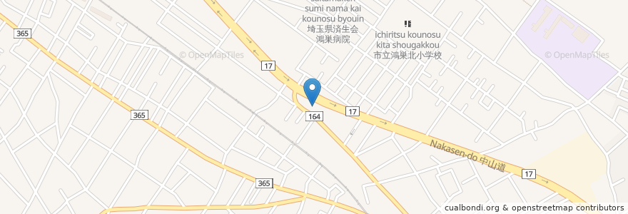 Mapa de ubicacion de エネオス en 日本, 埼玉県, 鴻巣市.