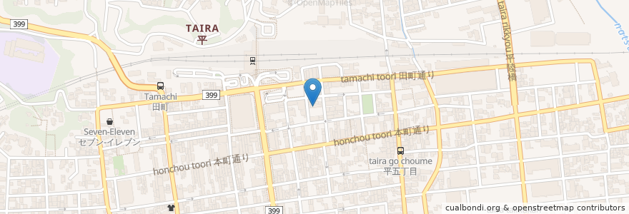 Mapa de ubicacion de らべんだぁ en 日本, 福島県, いわき市.