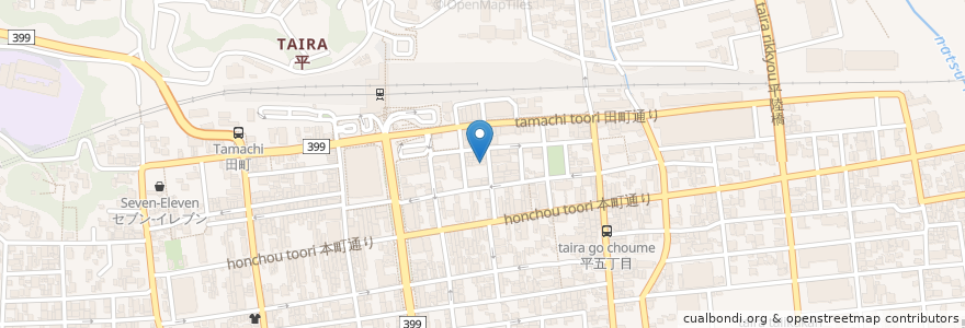 Mapa de ubicacion de ひさこ en 日本, 福島県, 磐城市.