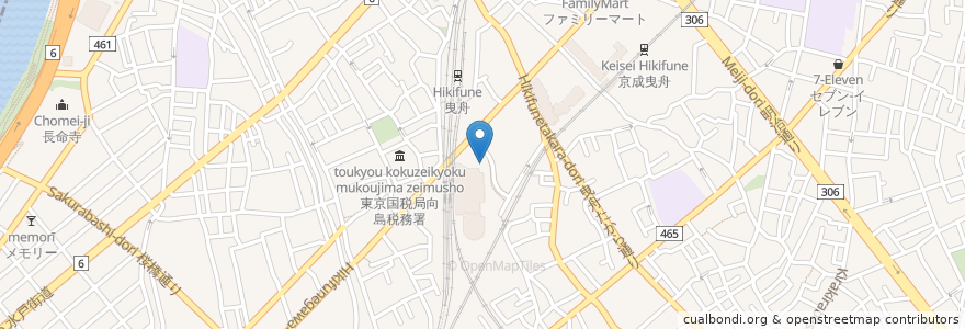 Mapa de ubicacion de CoCo壱番屋 en Japan, Tokio, 墨田区.