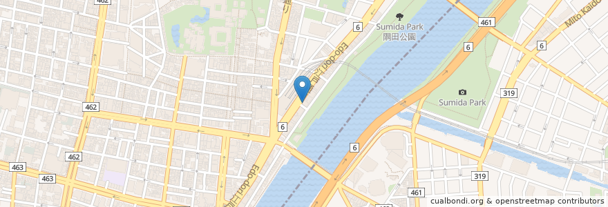Mapa de ubicacion de CoCo壱番屋 en ژاپن, 東京都, 台東区.