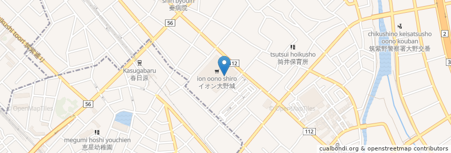 Mapa de ubicacion de 맥도날드 en 일본, 후쿠오카현, 大野城市.