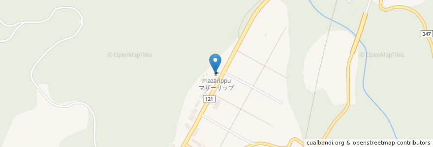 Mapa de ubicacion de マザーリップ en 日本, 福島県, 南会津郡, 下郷町.