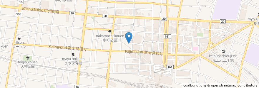 Mapa de ubicacion de サブウェイ en اليابان, 東京都, 八王子市.