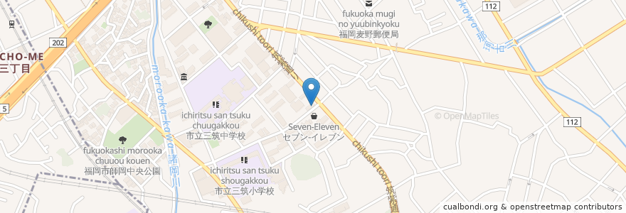 Mapa de ubicacion de 佐賀銀行 en Japon, Préfecture De Fukuoka, 福岡市, 博多区.