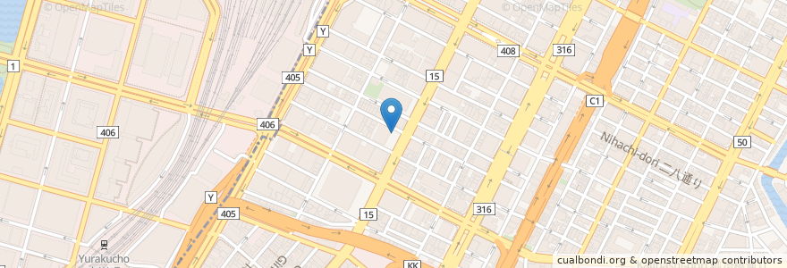 Mapa de ubicacion de みずほ銀行 en ژاپن, 東京都, 中央区.