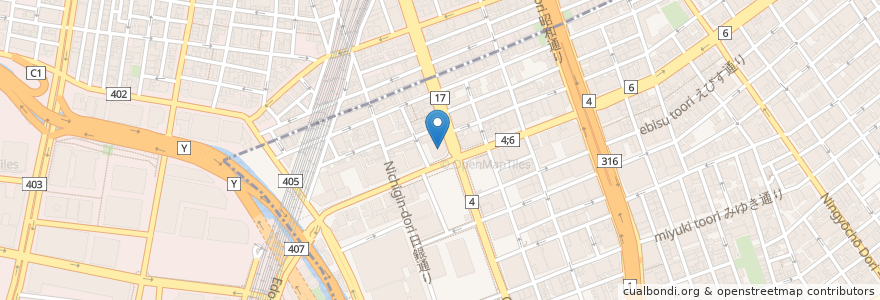 Mapa de ubicacion de みずほ銀行 en Japonya, 東京都, 千代田区, 中央区.