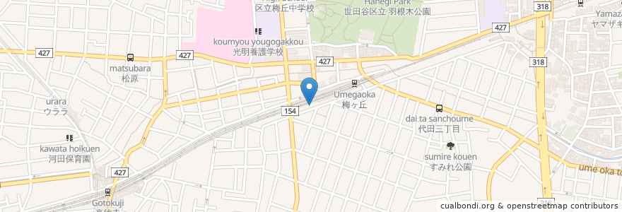 Mapa de ubicacion de りそな銀行 en 日本, 東京都, 世田谷区.