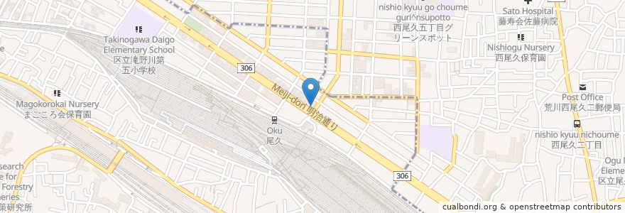 Mapa de ubicacion de りそな銀行 en Jepun, 東京都, 北区.