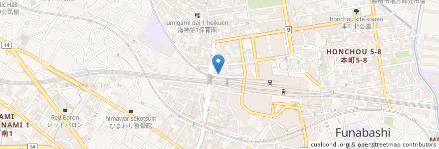 Mapa de ubicacion de Eagle en 日本, 千葉県, 船橋市.