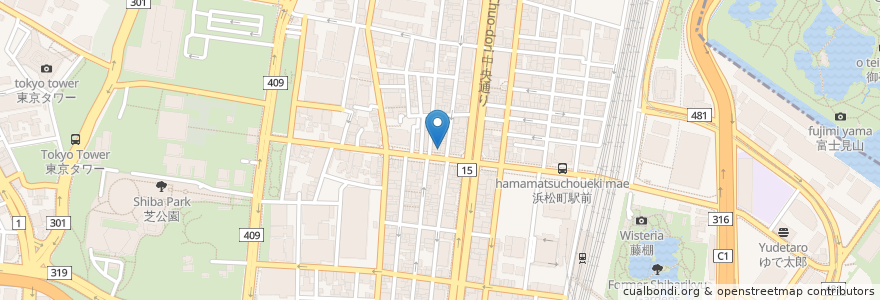 Mapa de ubicacion de Favorite Time Coffee 芝大門ABC館 en Giappone, Tokyo, Minato.