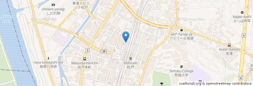Mapa de ubicacion de タリーズコーヒー en Japon, Préfecture De Chiba, 松戸市.