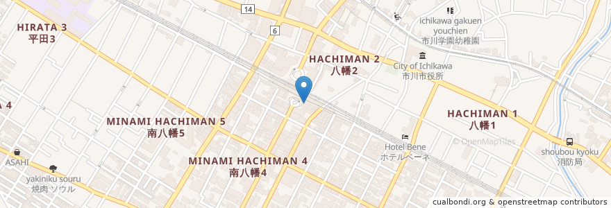 Mapa de ubicacion de ドトールコーヒーショップ en Япония, Тиба, 市川市.