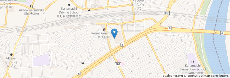 Mapa de ubicacion de 千葉銀行 en Japón, Tokio, Katsushika.
